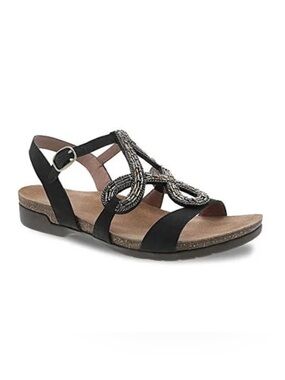 Dansko Sophie Beaded Adjustable Boho Intricate Strappy Sandals